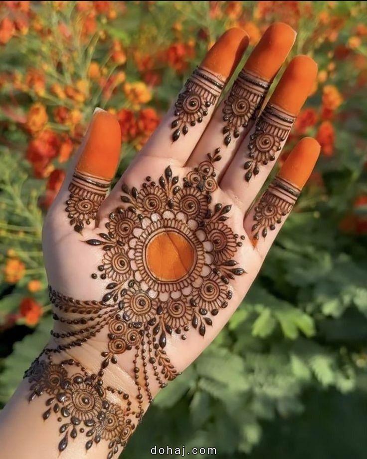 Flower Flower Mehndi Design Tattoo Simple