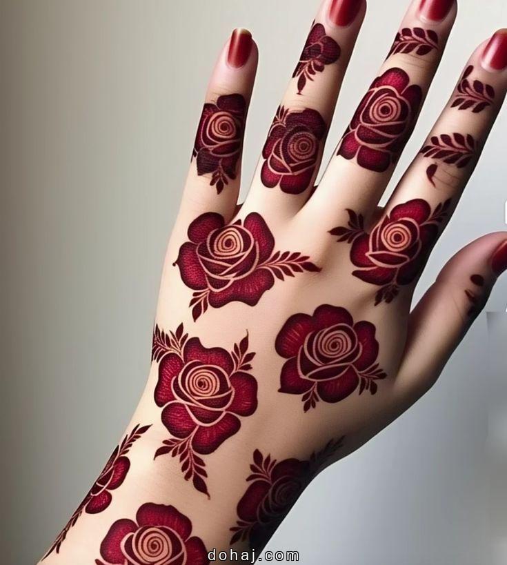 Flower Full Hand Mehndi Design