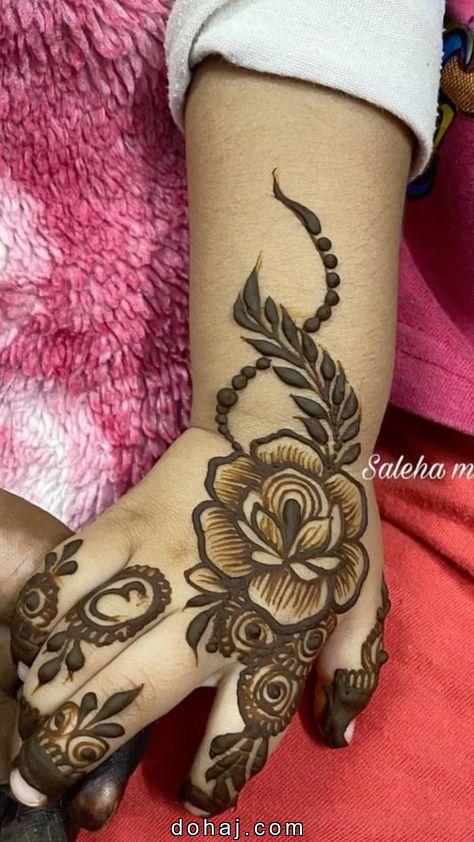 Flower Mehndi Design Back Side