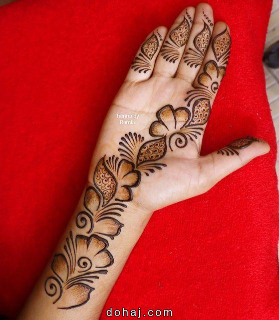 Flower Mehndi Design For Front Hand Easy