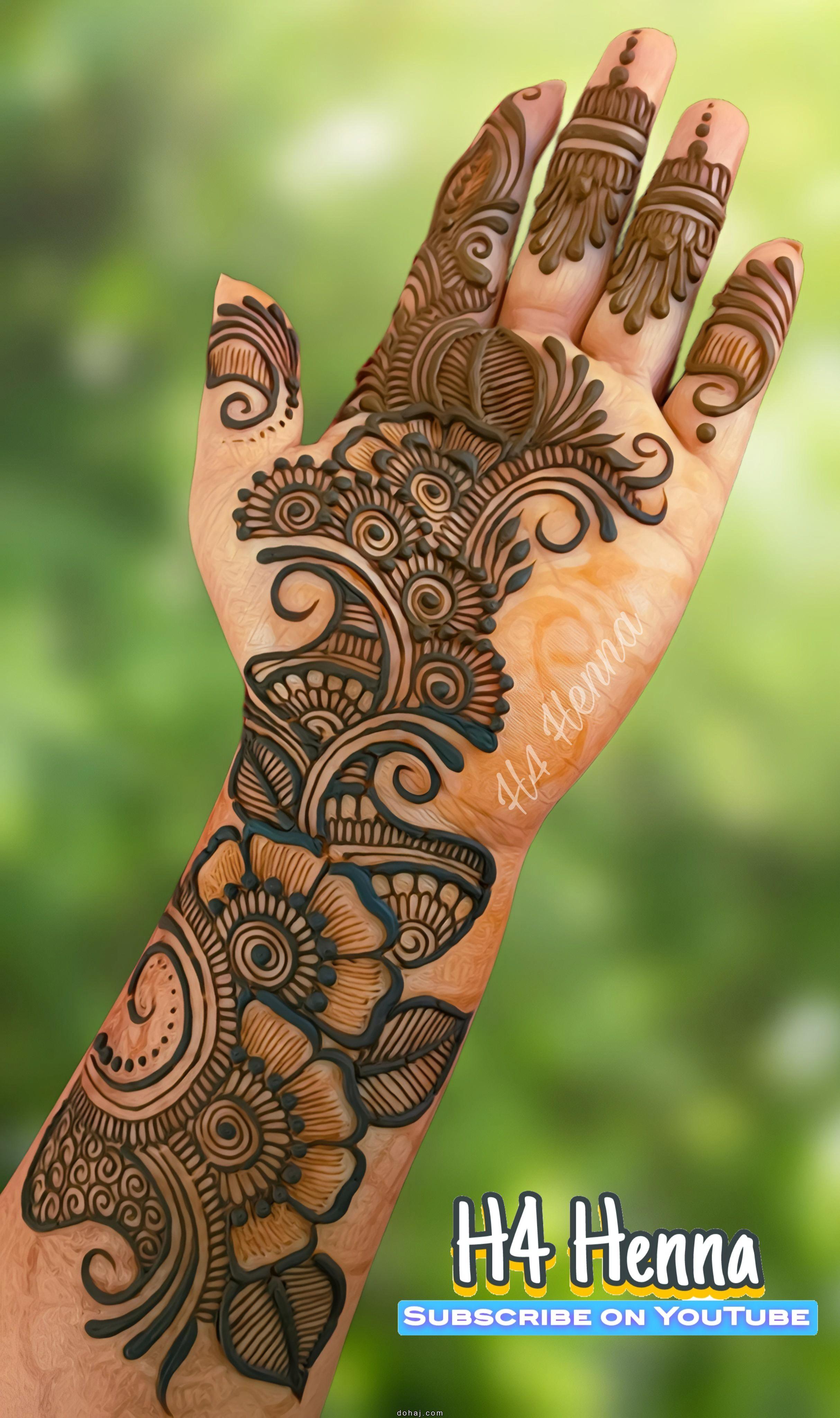 Flower Palm Mehndi Palm Mehndi Mehndi Design Easy And Beautiful Images (Front Hand) Flower