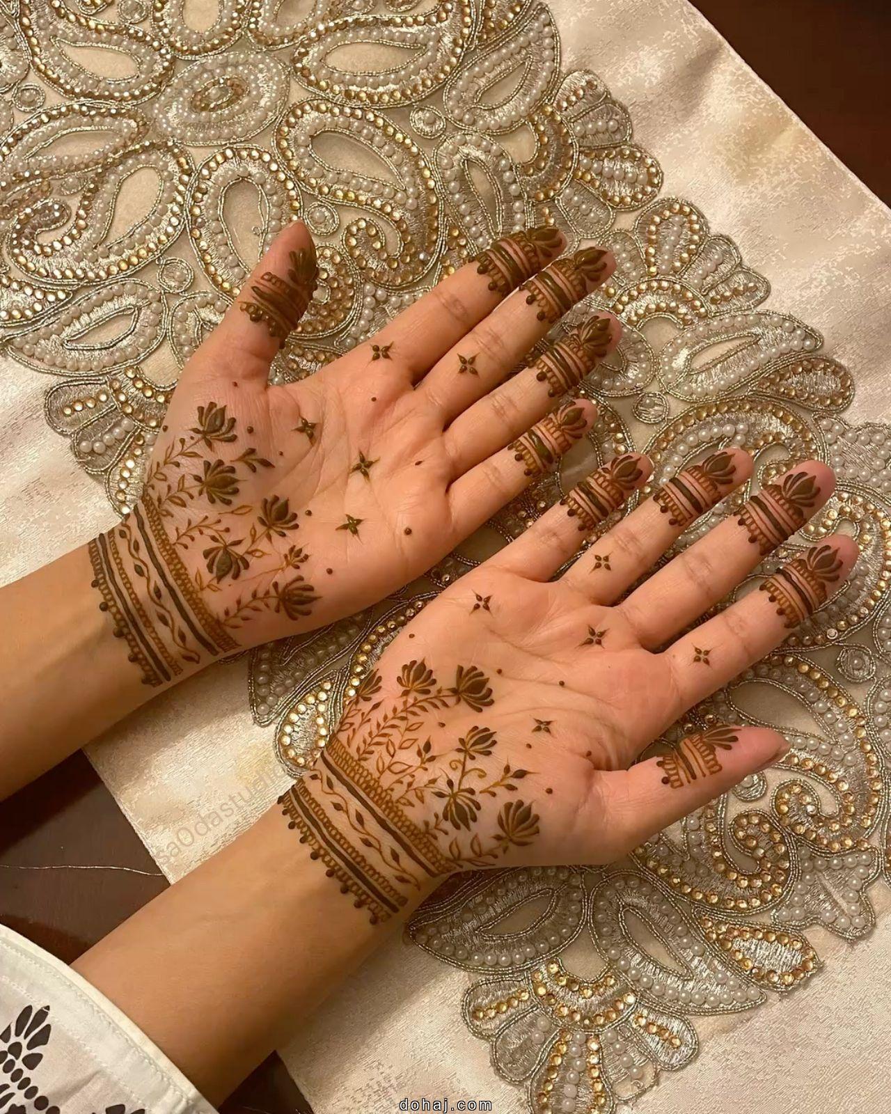 Flower Royal Front Hand Mehndi Design Flower