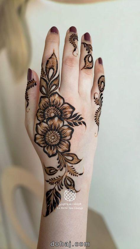 Flower Simple Simple Flower Stylish Back Hand Mehndi Design