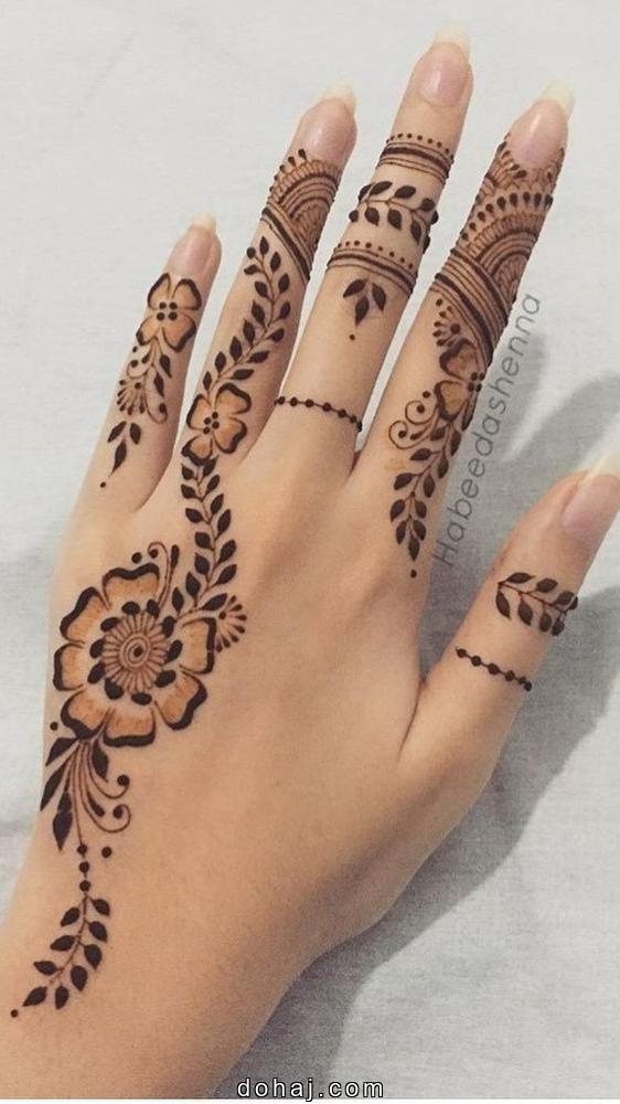 Flower Stylish Back Hand Mehndi Design