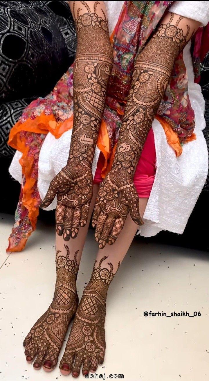 Foot Marriage Bridal Mehndi Design For Legs