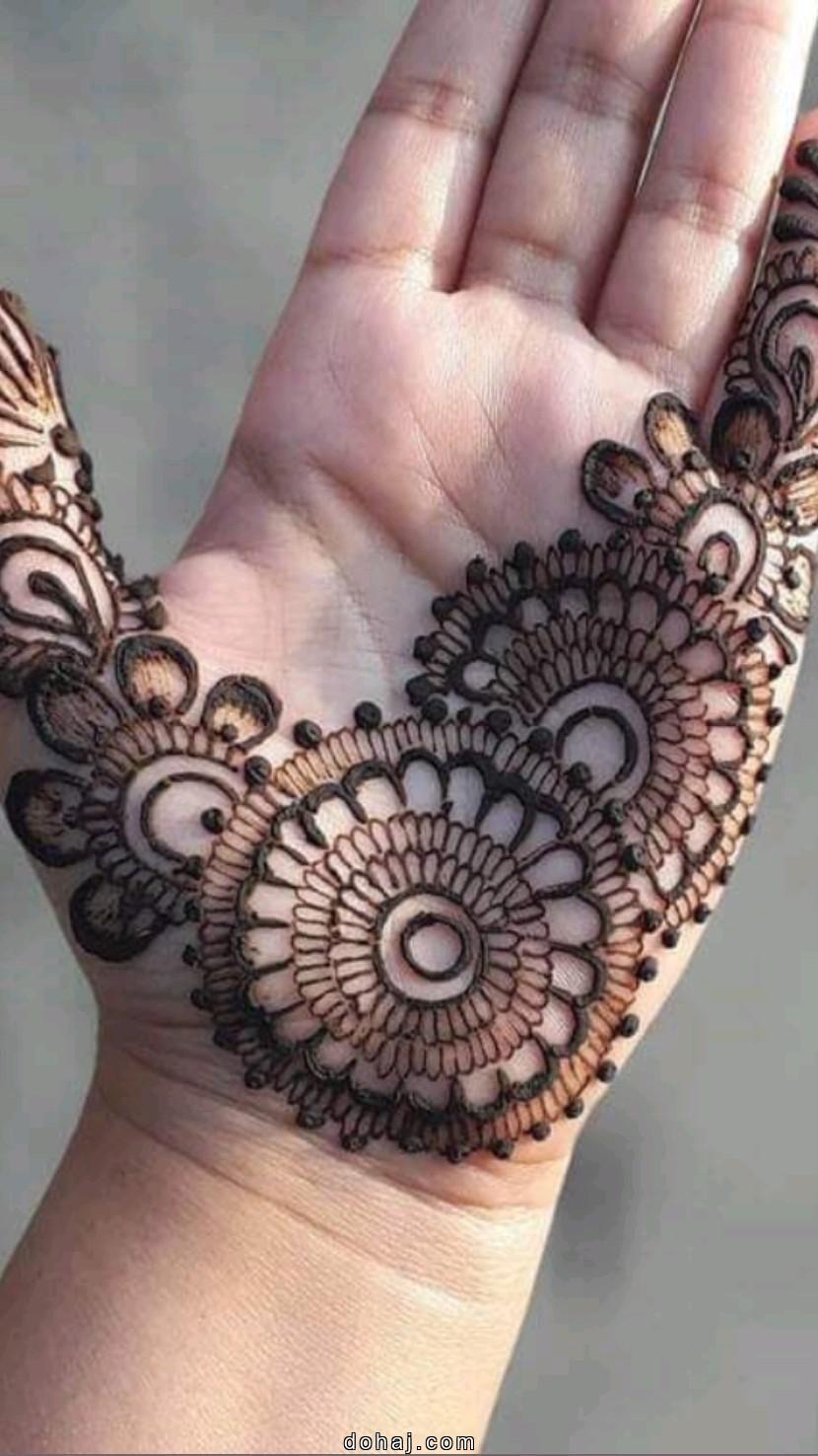 Foot Mehndi Design Circle
