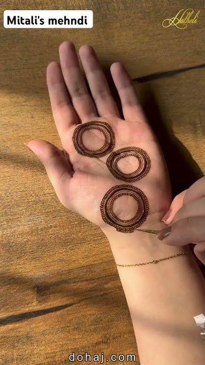 Front Hand Easy Circle Mehndi Design
