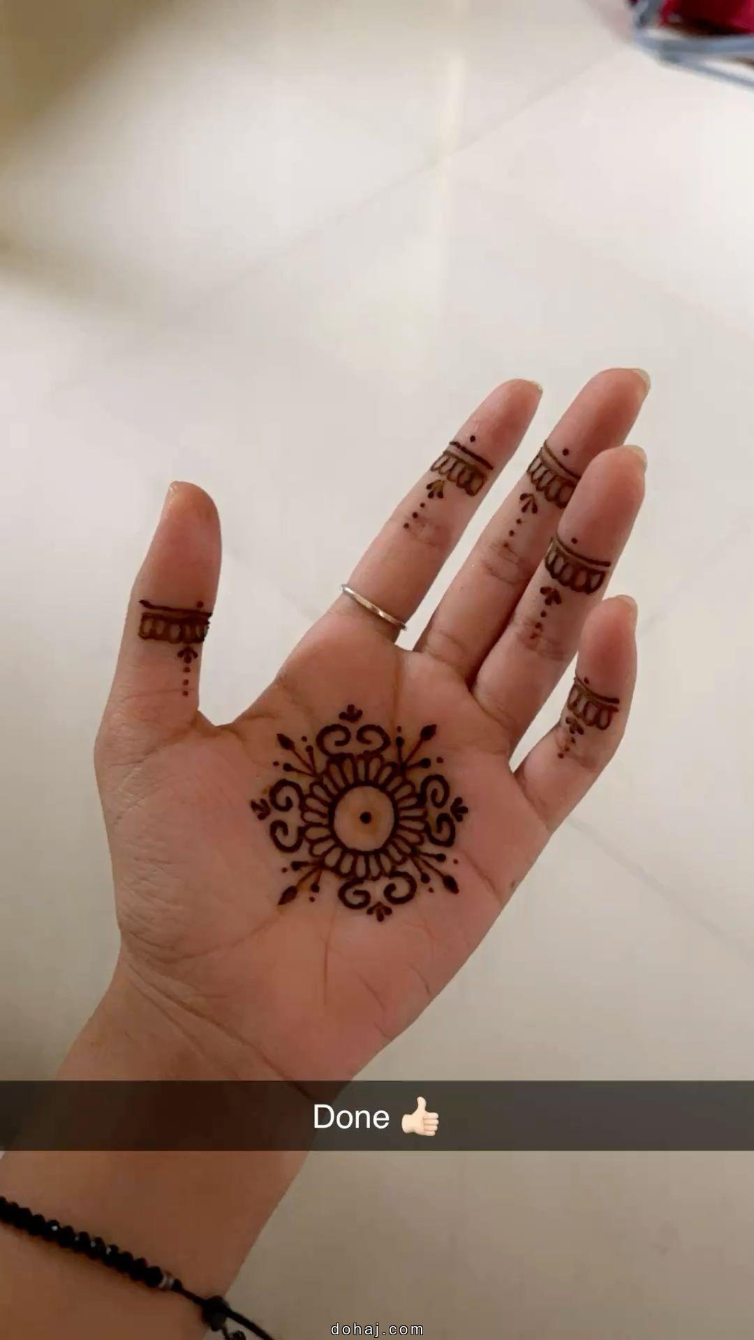 Front Hand Easy Simple Mehndi Bel Design