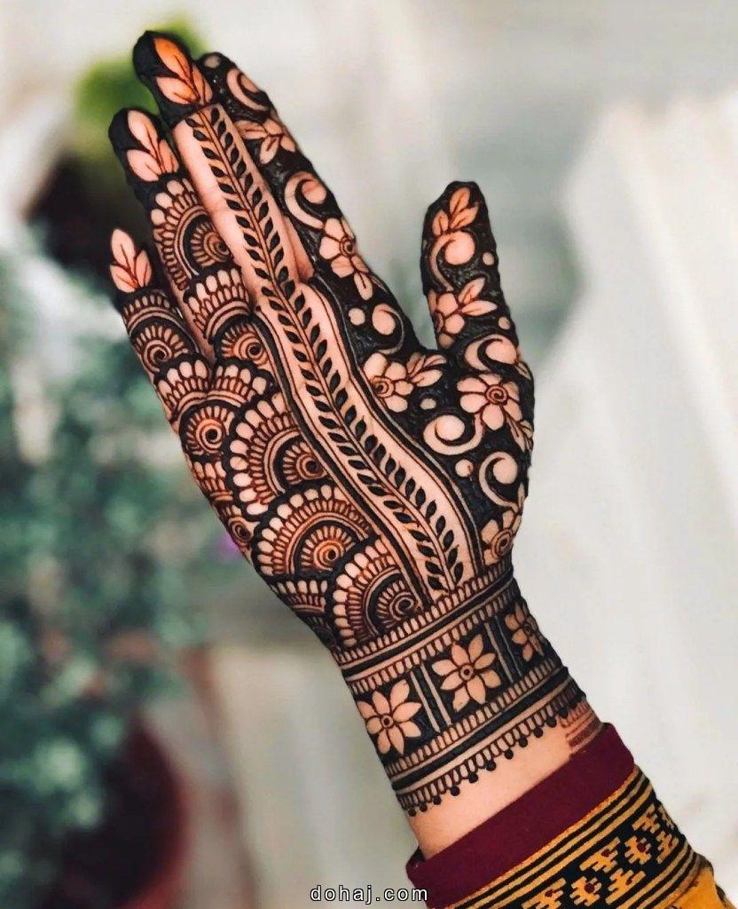 Front Hand Mehndi Design Arabic