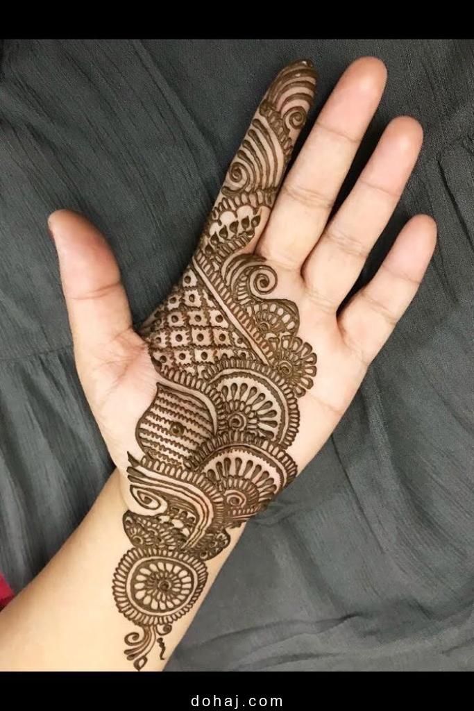 Front Hand Mehndi Design Simple