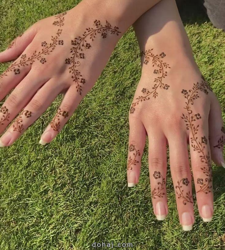 Front Hand Simple Aesthetic Small Cute Henna Design