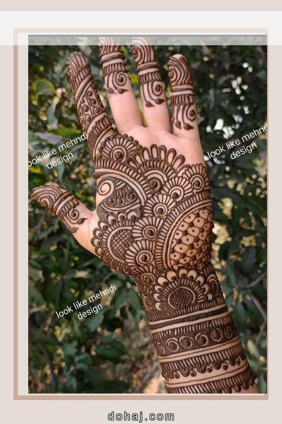 Front Hand Simple Mehndi Design 2022