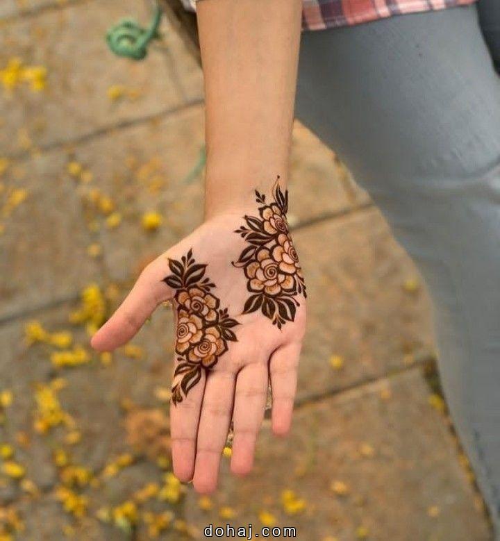 Front Hand Simple Mehndi Design. Arabic