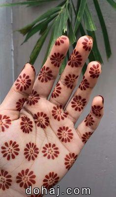 Front Hand Simple Mehndi Design Circle
