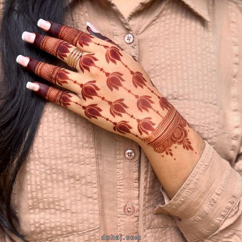 Front Hand Simple Mehndi Design Flower Easy And Beautiful