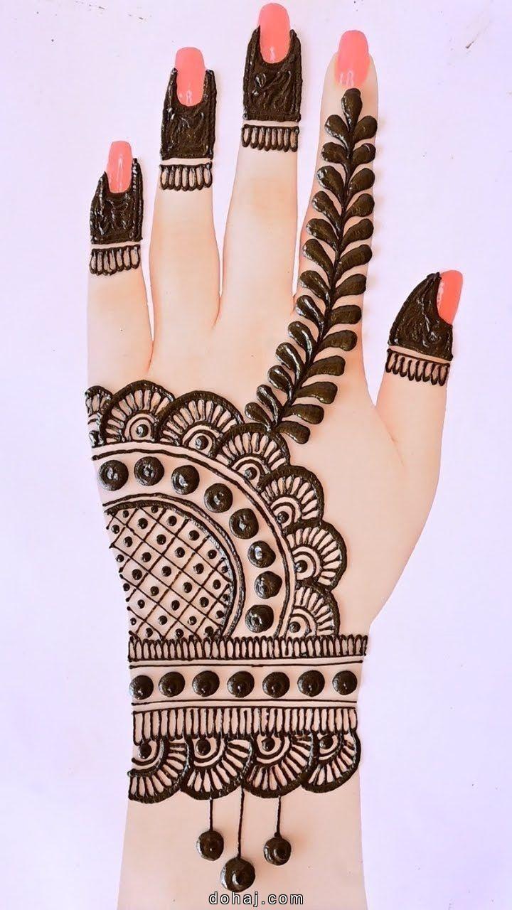 Front Hand Simple Mehndi Design Kids