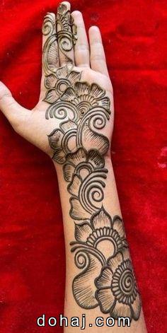 Front Hand Simple Mehndi Design.