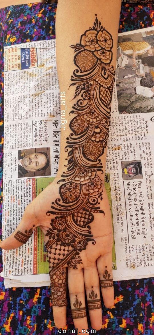 Front Mehndi Design Easy And Beautiful Full Hand