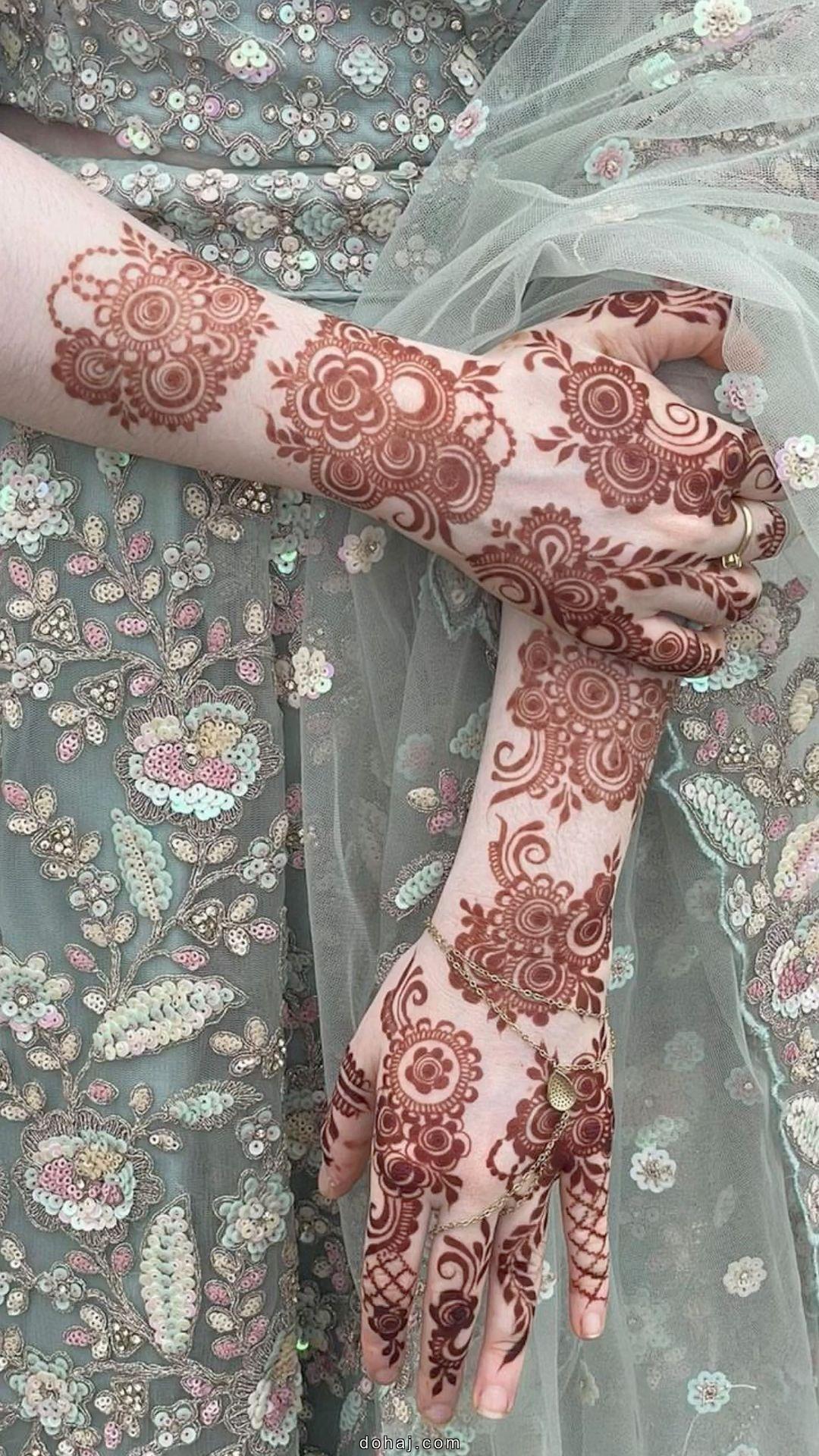 Full Hand Bridal Mehndi Design.