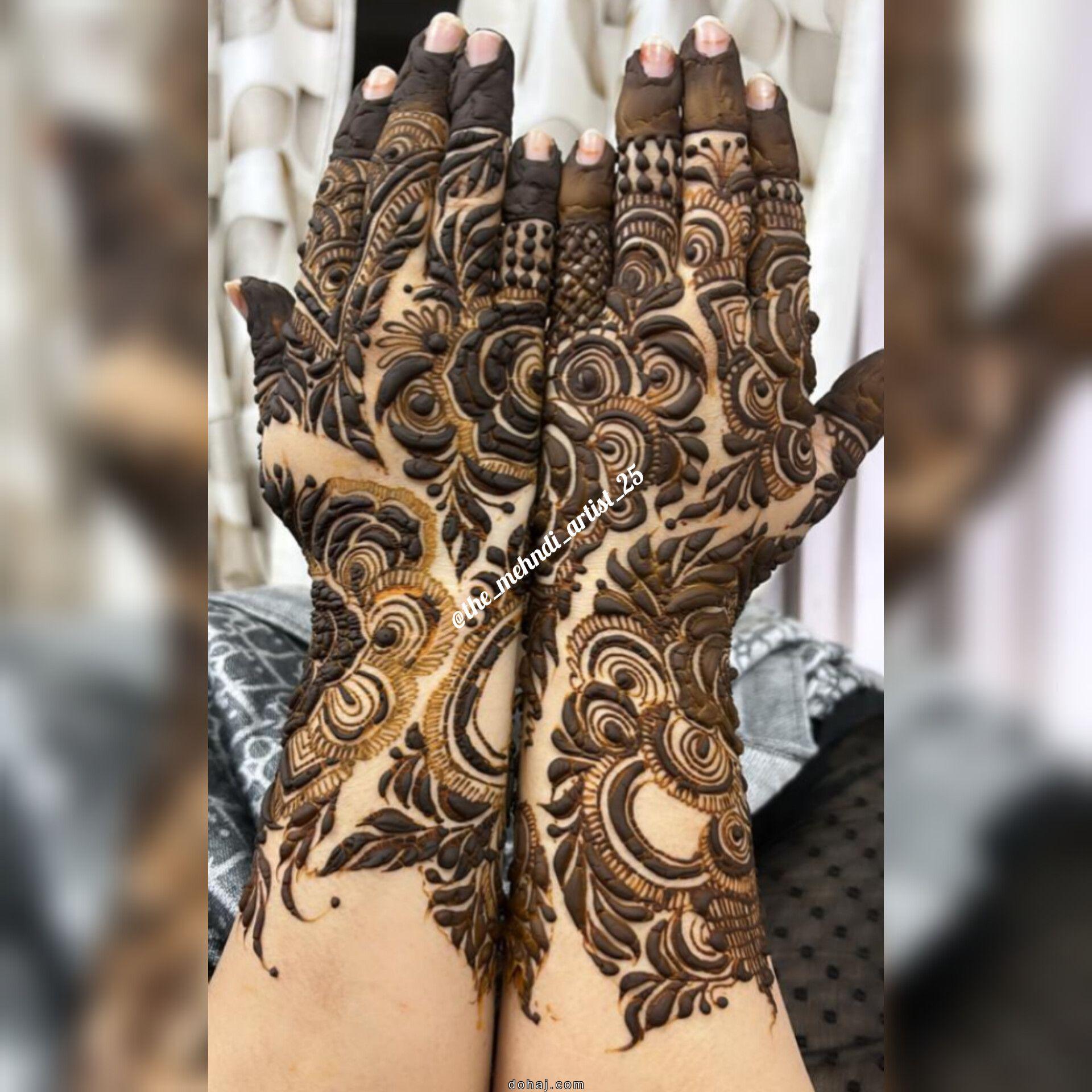 Full Hand Flower Mehndi Design