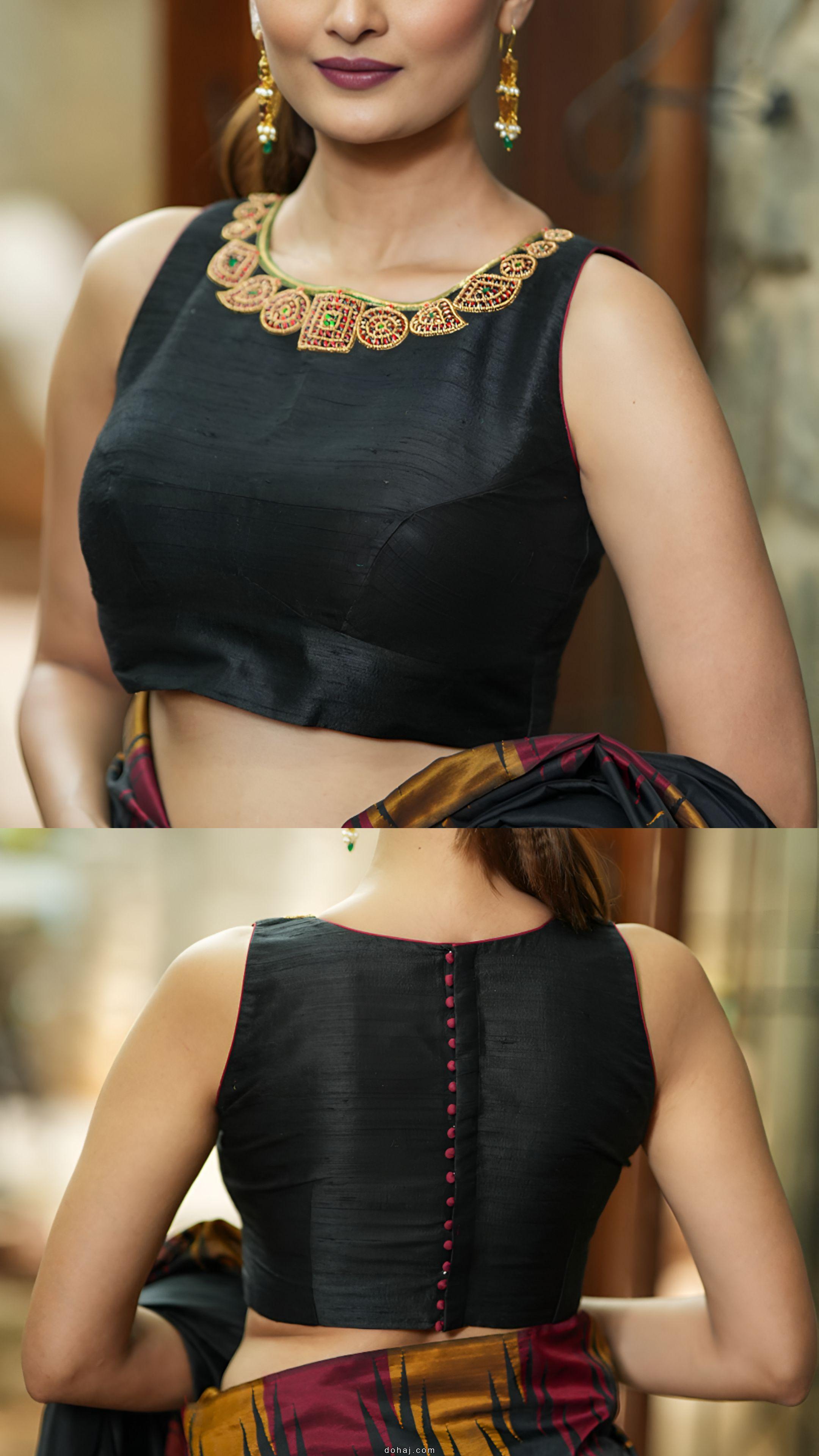 Full Neck Sleeveless Blouse