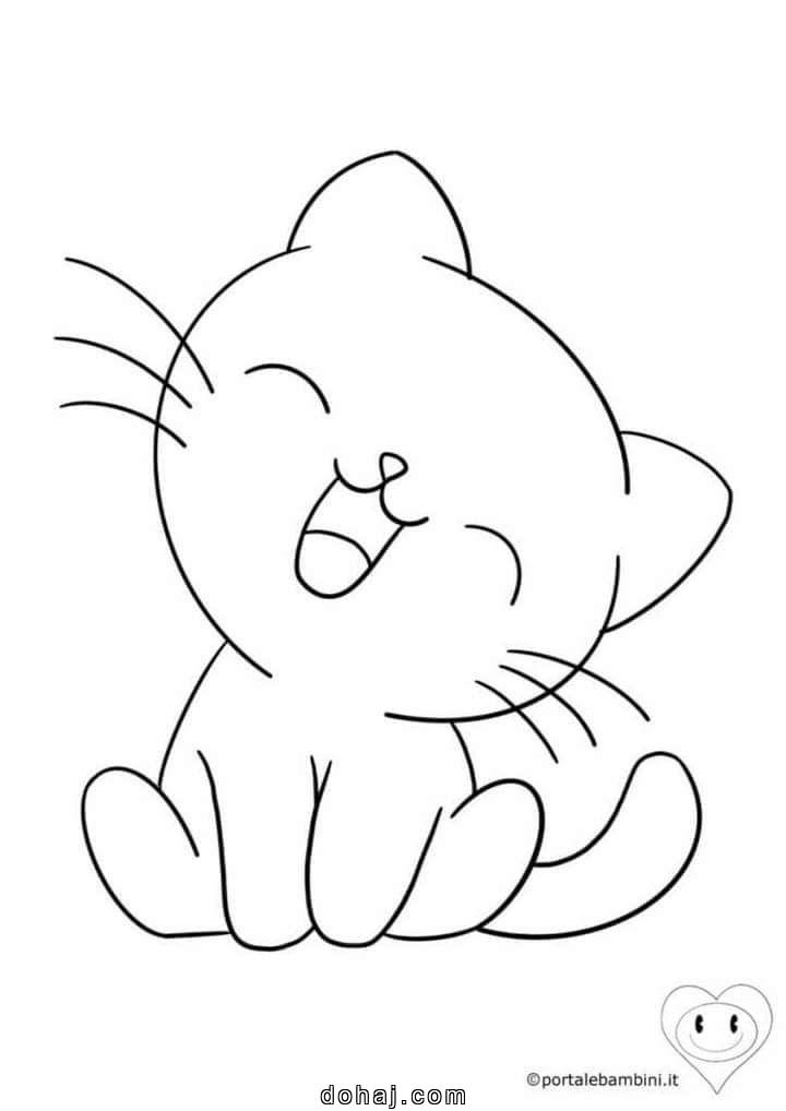 Goofy Cat Drawing