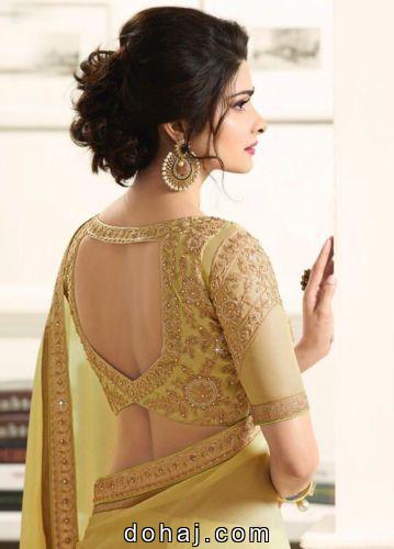 Green Saree Blouse Designs