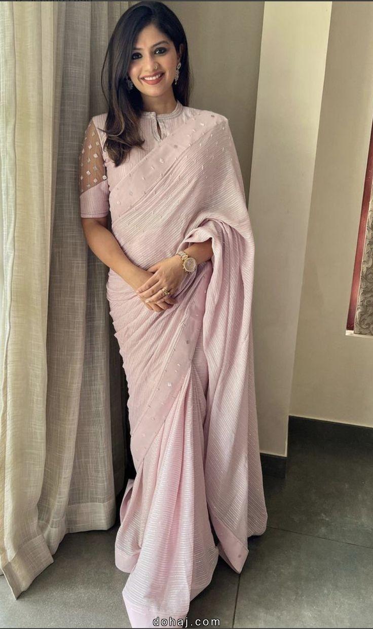 Half Hand Blouse Back Neck Designs