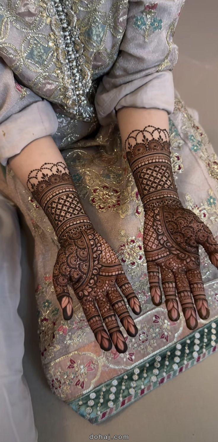 Half Hand Mehndi Design Front