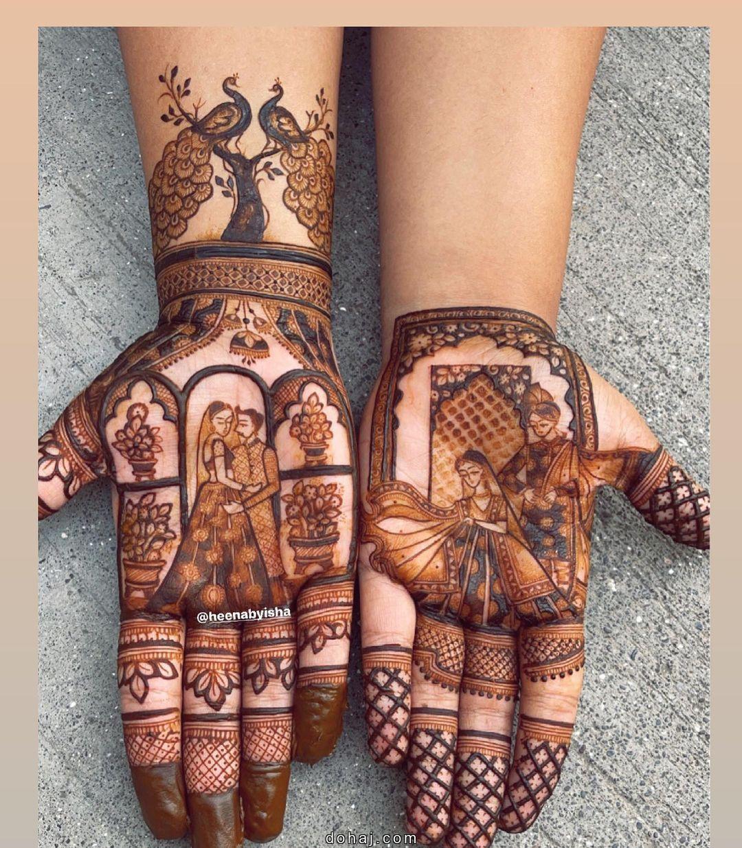 Half Hand Mehndi Design Simple