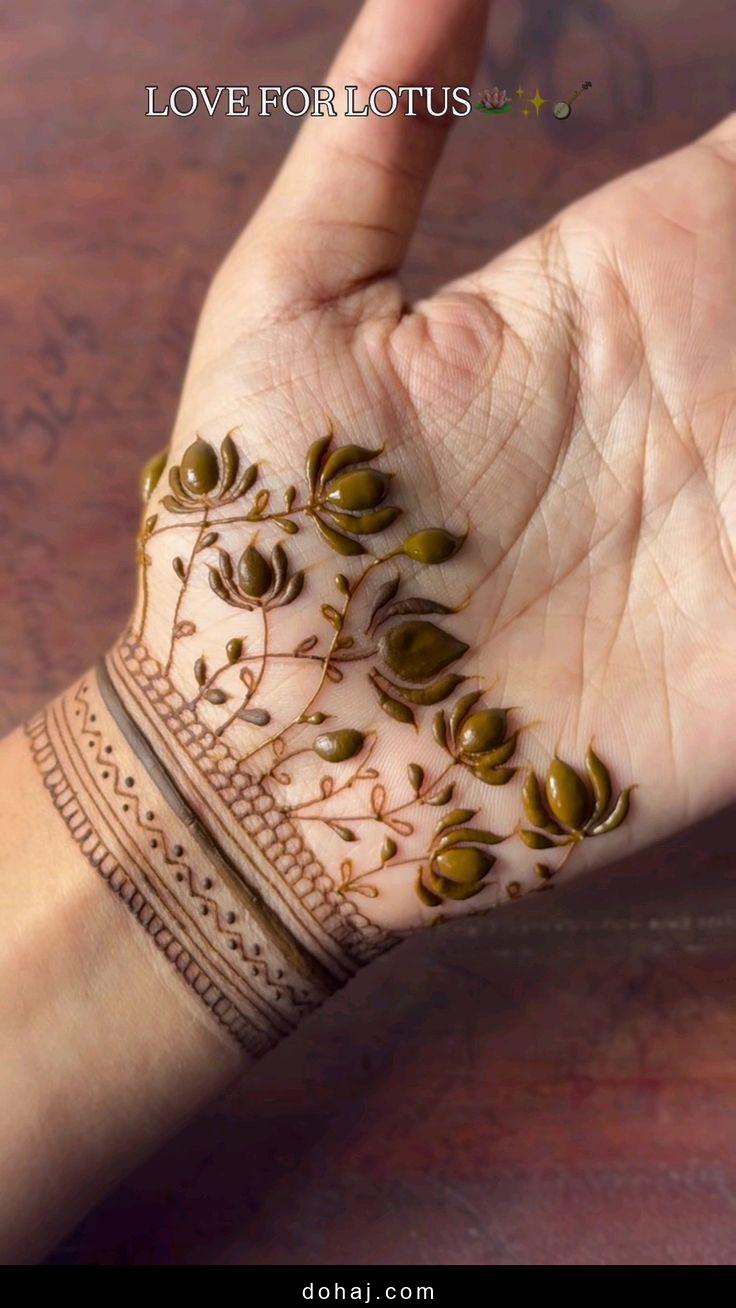 Henna Tattoo Mehndi Design Simple And Beautiful