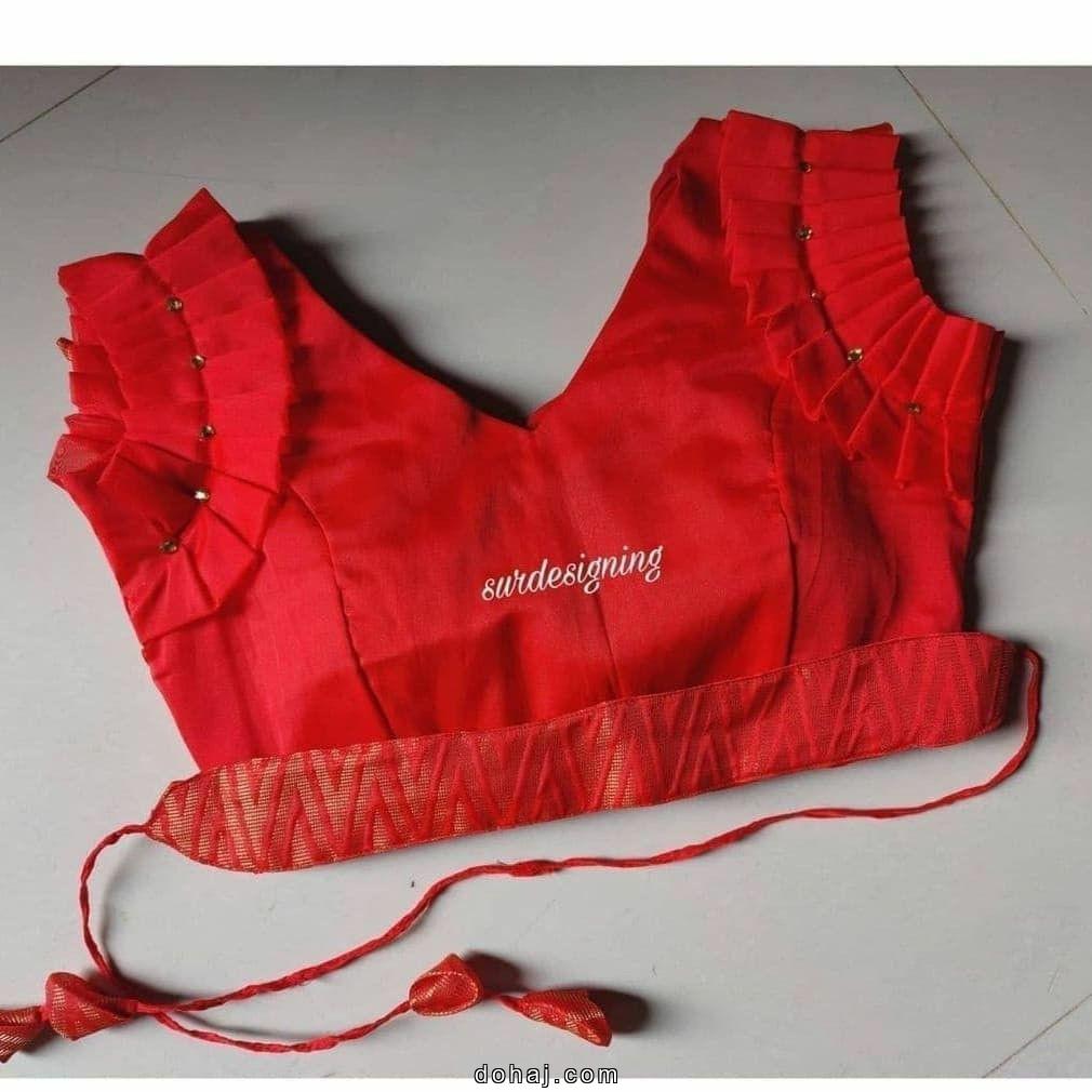 High Neck Sleeveless Blouse Saree