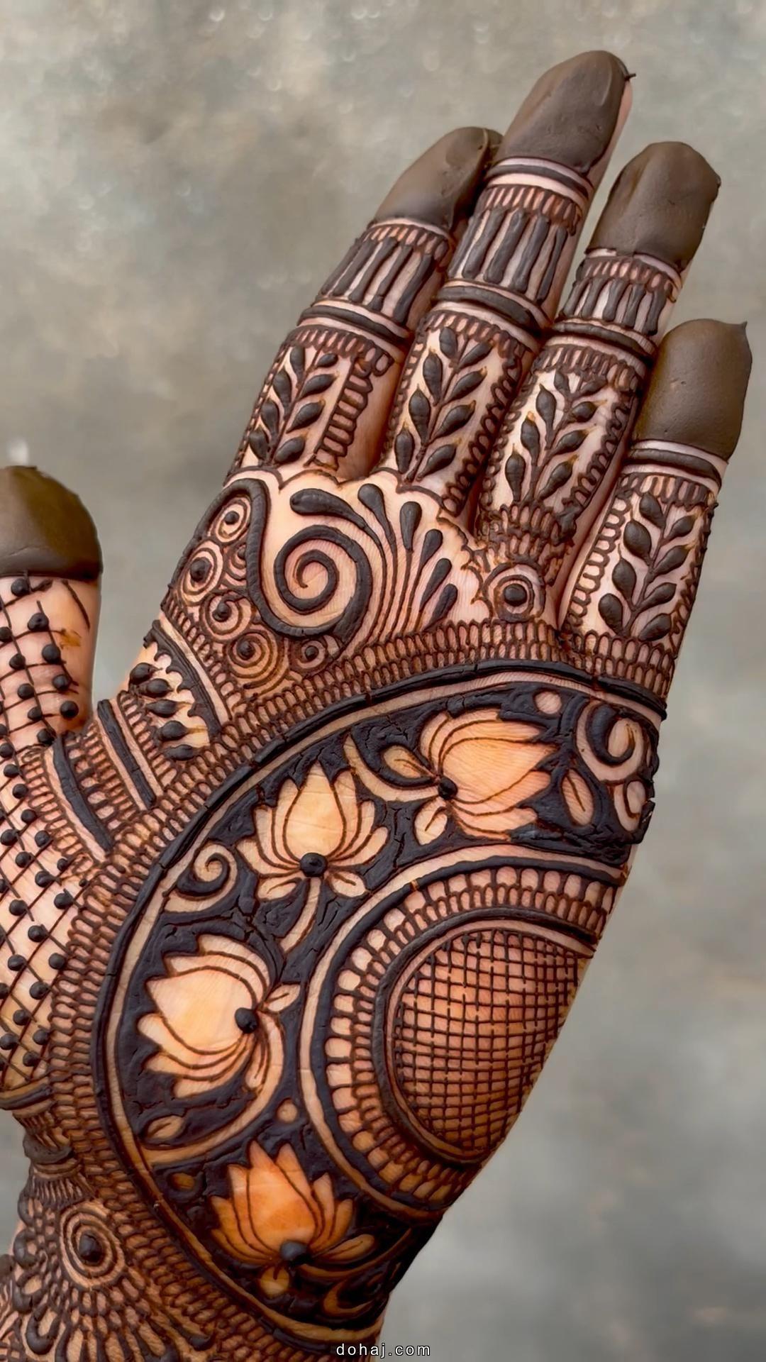 Indian Mehndi Easy Stylish Full Hand Mehndi Design