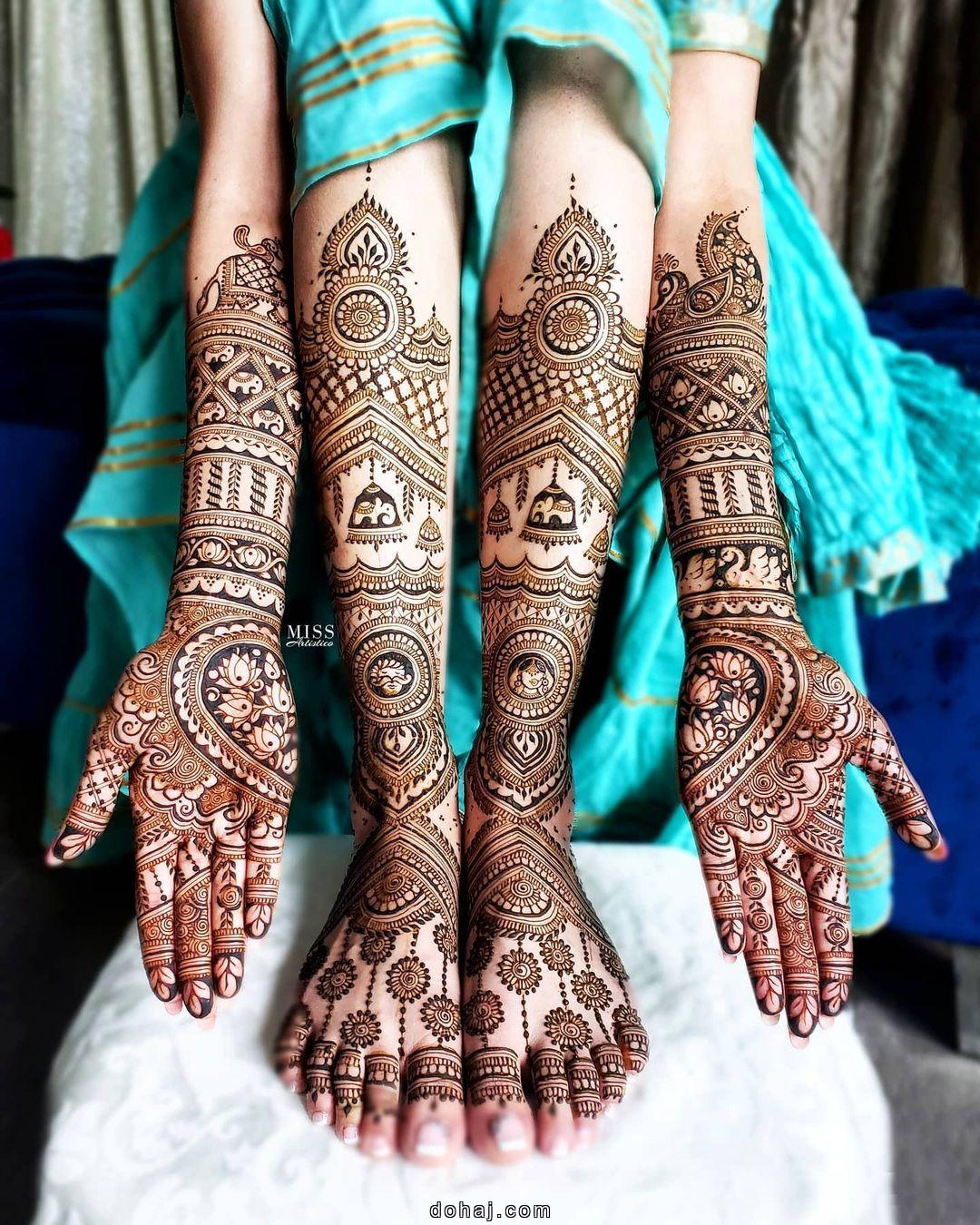 Instagram Full Hand Bridal Mehndi Design