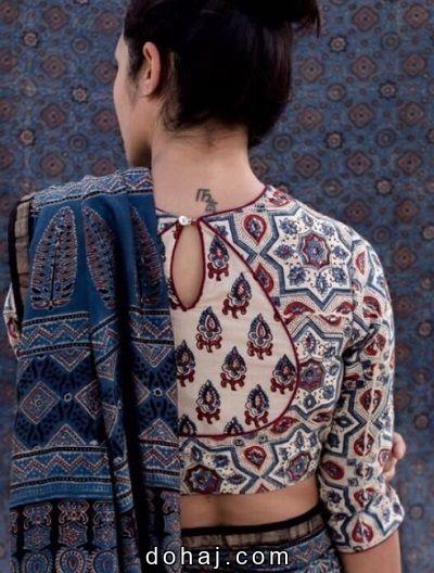 Kathpadar Saree Blouse Designs Back Side