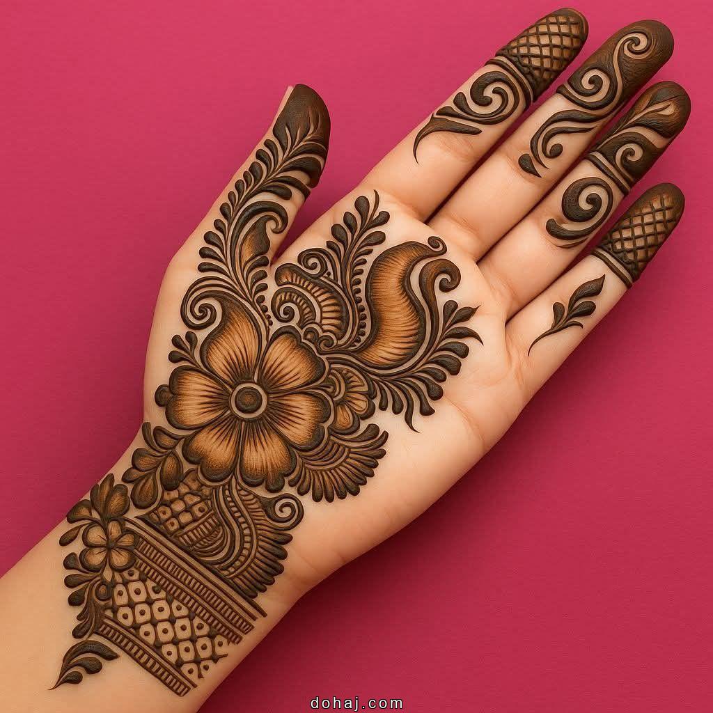 Leg Mehndi Design Flower