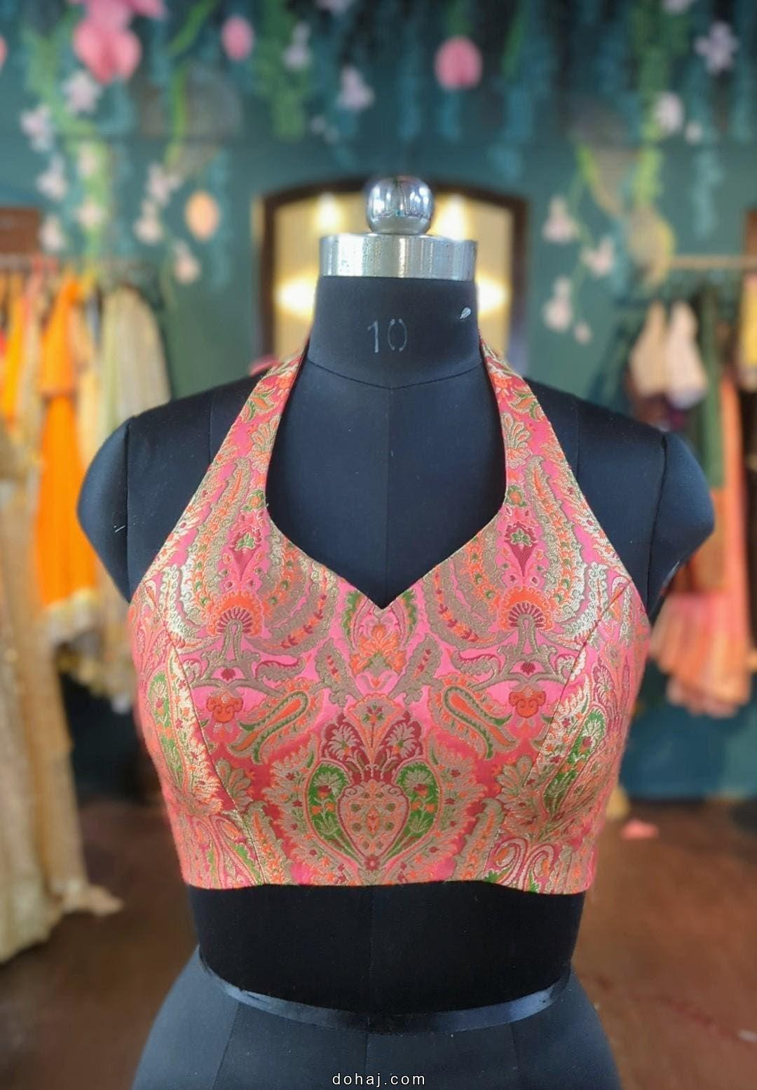 Lehenga Blouse Design Sleeveless