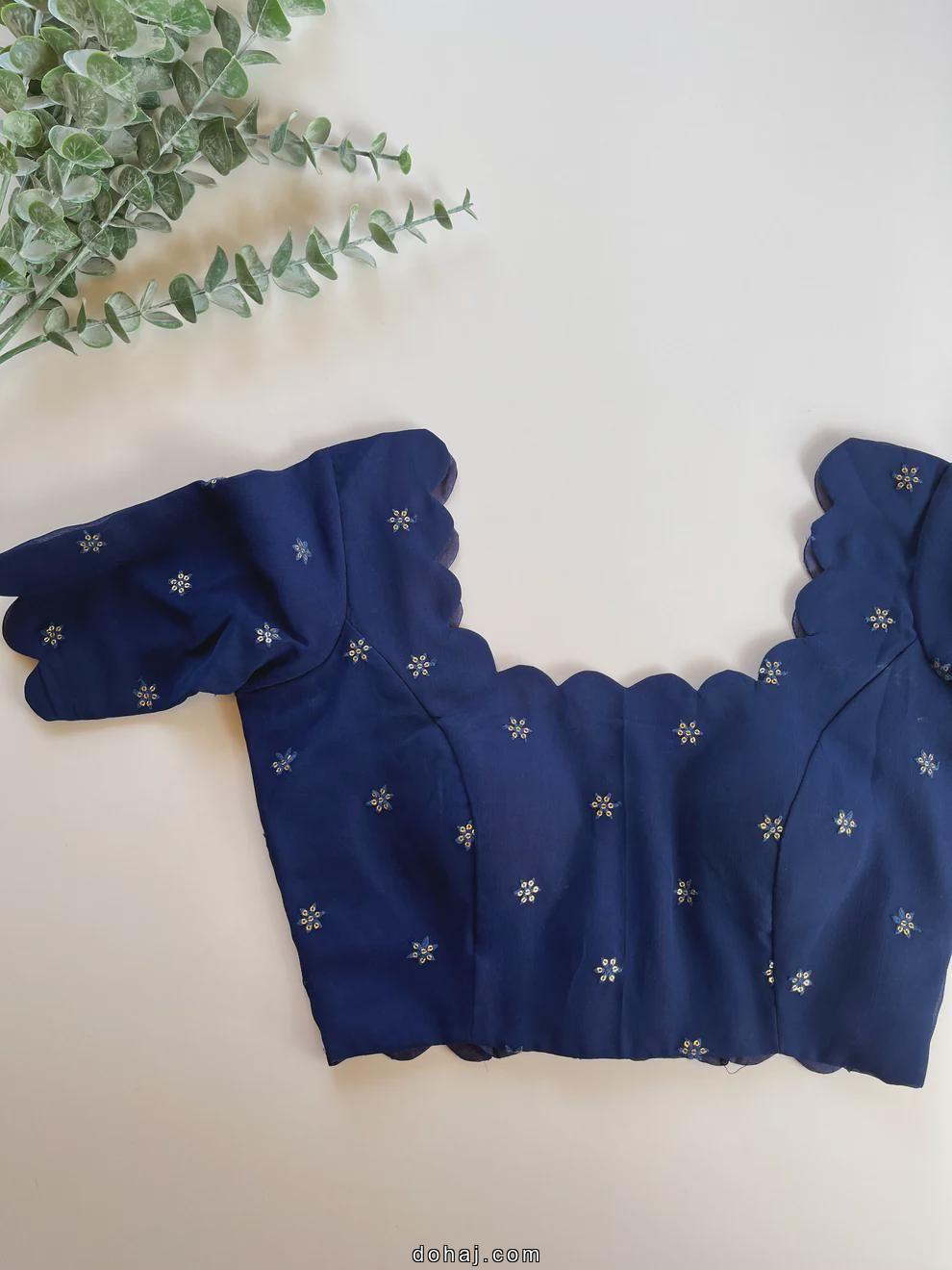 Lehenga Choli Back Side Half Saree Blouse Designs