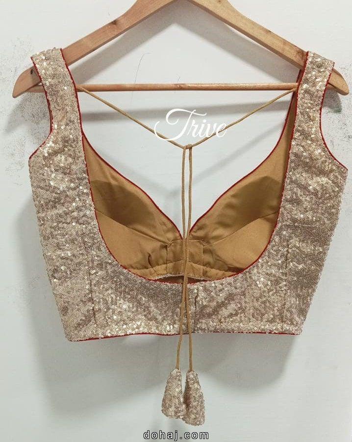 Lehenga Sleeveless Blouse Design