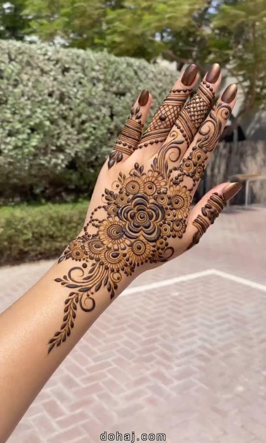 Lotus Flower Lotus Mehndi Design Back Hand