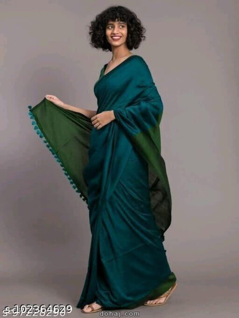 Mangalagiri Cotton Sarees With Zari Border