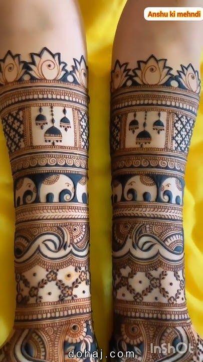 Mehndi Design Arabic Simple Full Hand