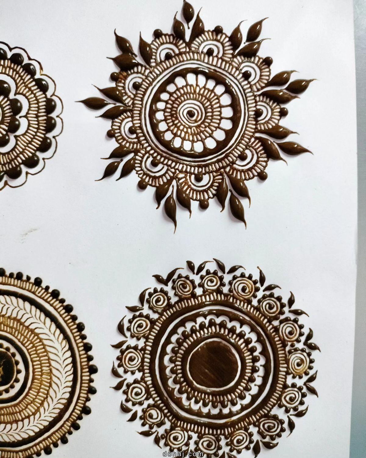 Mehndi Design Back Hand Circle