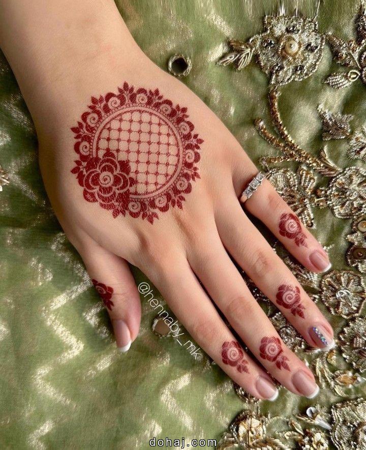 Mehndi Design Easy And Beautiful Images (Front Hand) Flower