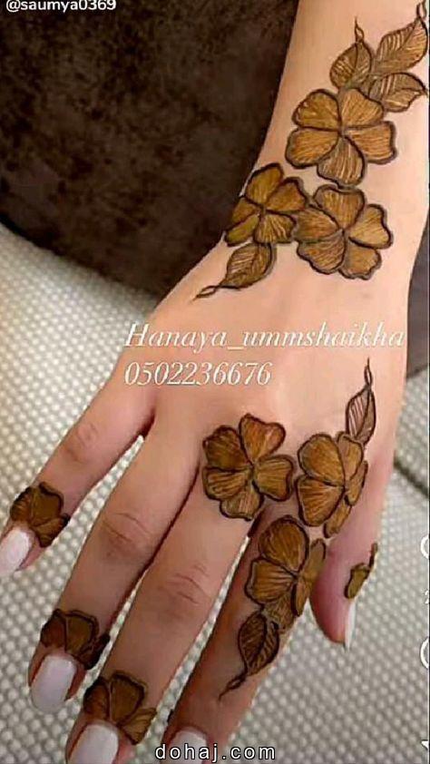 Mehndi Design Flower Back Hand