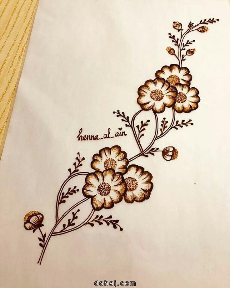 Mehndi Design Flower Front Hand