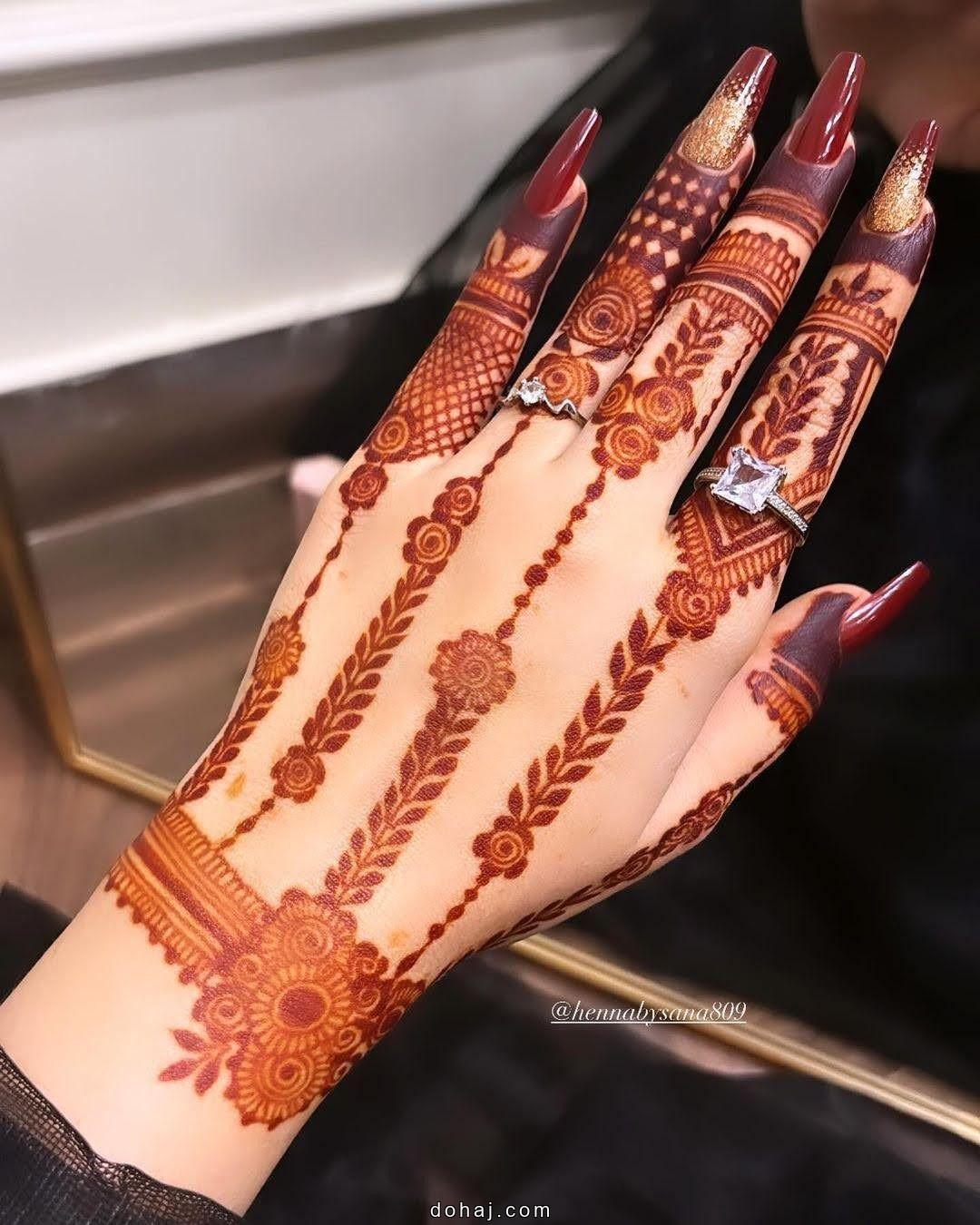 Mehndi Design Front Hand Arabic