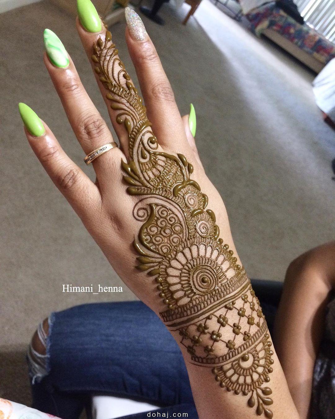 Mehndi Design Front Hand Palm