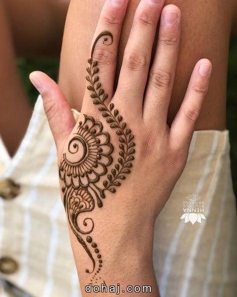 Mehndi Design Full Hand Front Simple