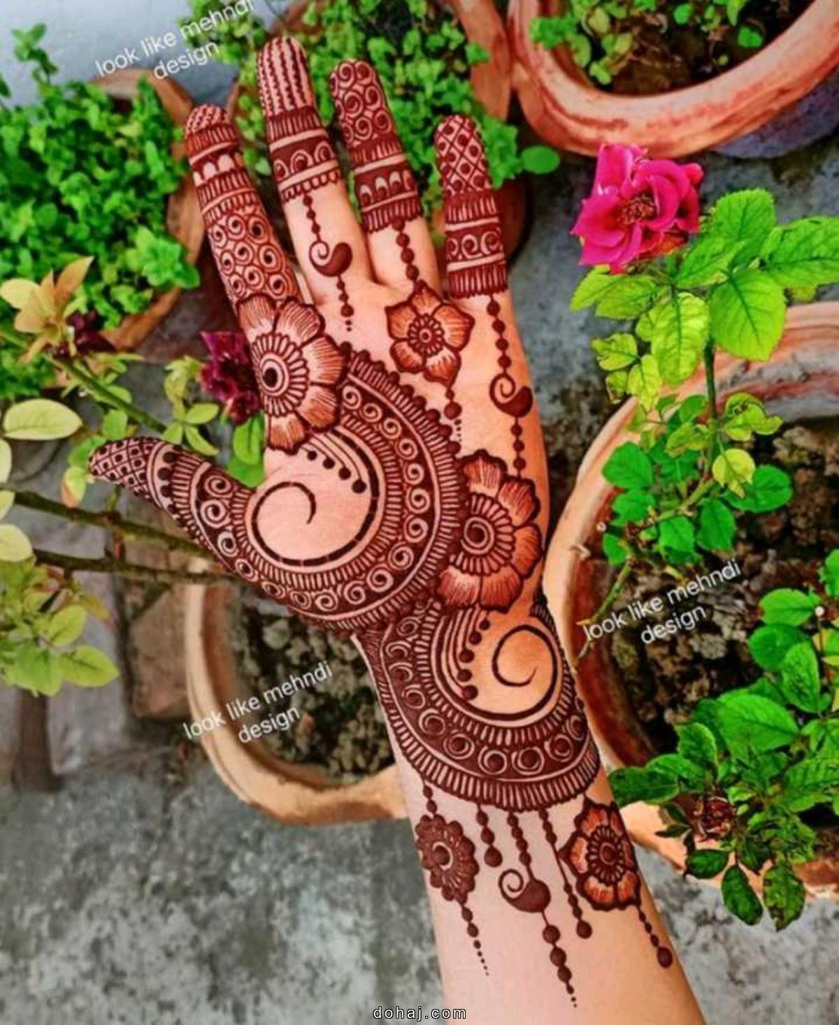 Mehndi Design Simple Flower